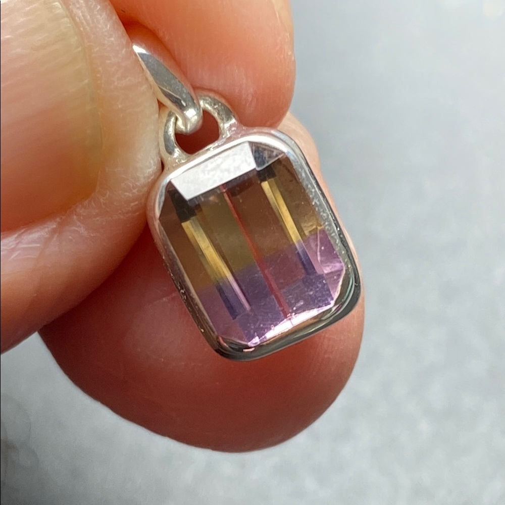 Ametrine Pendant in Solid Sterling Silver 925 - Picture 7 of 7